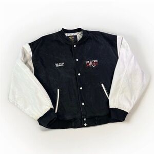 Vintage Varsity Jacket Fan Club Denim Vince Gill Heavy Weight Lined Letterman XL